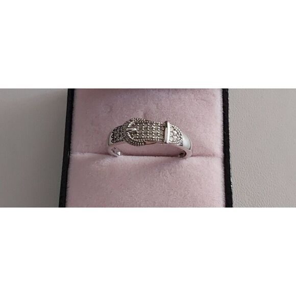 Kay Jewelry - Trendy New 1/4 Carat Genuine Natural Diamond Buckle Design Ring Sz 10